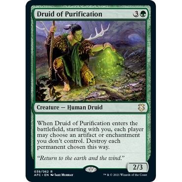 Image for Druid of Purification (39) (AFC) - Magic: The Gathering