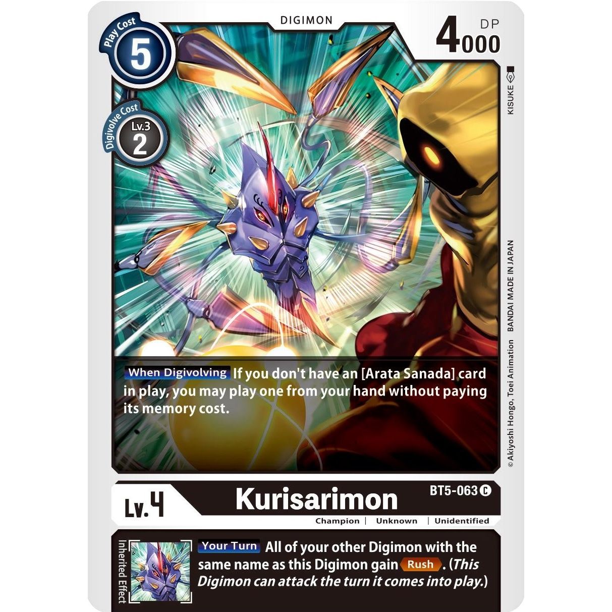 Image for Kurisarimon (BT5-063 C) (BT05) - Digimon Card Game