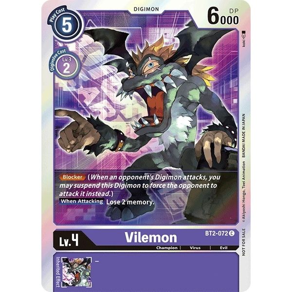 Image for Vilemon - BT2-072 (Event Pack 1) (BT2-072 C) (BT01-03A) - Digimon Card Game