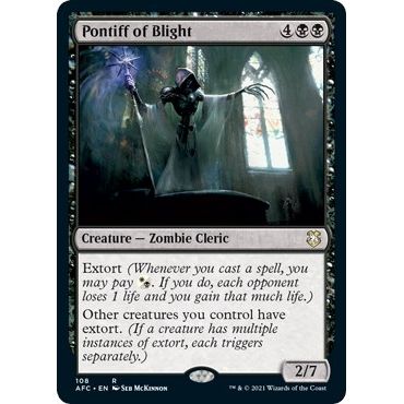 Image for Pontiff of Blight (108) (AFC) - Magic: The Gathering