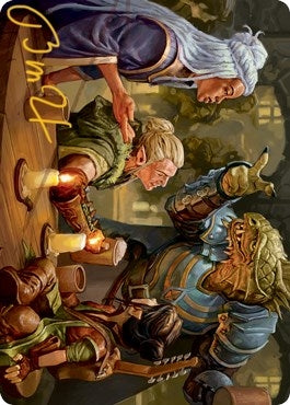 Image for You Meet in a Tavern Art Card (Gold-Stamped Signature) (49) - Magic: The Gathering