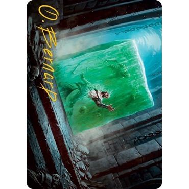Image for Gelatinous Cube Art Card (Gold-Stamped Signature) (7) (ASAFR) - Magic: The Gathering