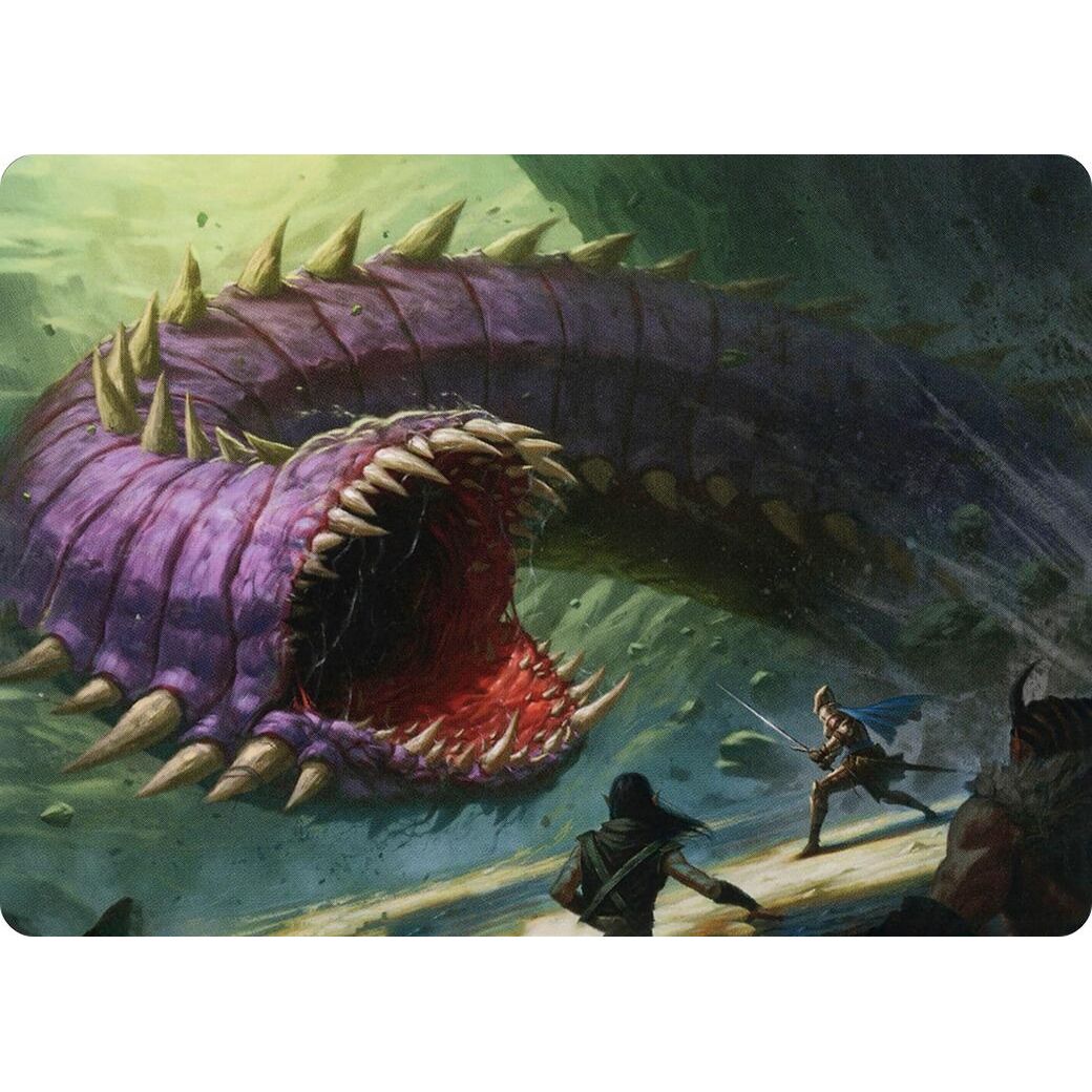 Image for Purple Worm Art Card (3) (ASAFR) - Magic: The Gathering