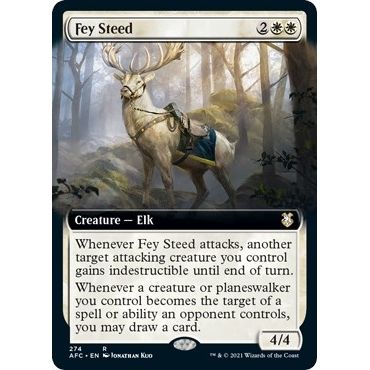 Image for Fey Steed (Extended Art) (274) (AFC) - Magic: The Gathering