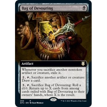 Image for Bag of Devouring (Extended Art) (290) (AFC) - Magic: The Gathering