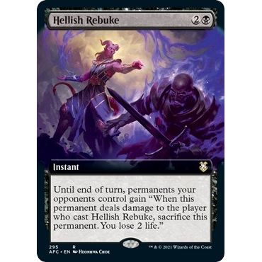 Image for Hellish Rebuke (Extended Art) (295) (AFC) - Magic: The Gathering