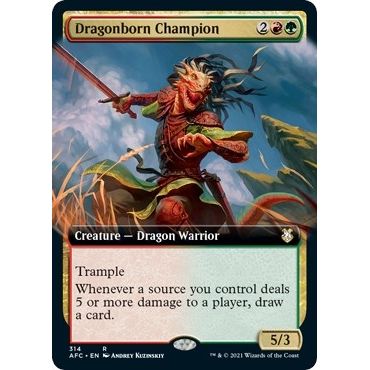 Image for Dragonborn Champion (Extended Art) (314) (AFC) - Magic: The Gathering