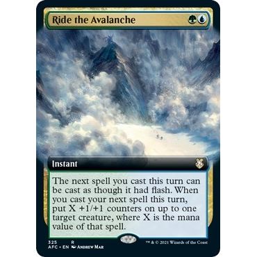Image for Ride the Avalanche (Extended Art) (325) (AFC) - Magic: The Gathering