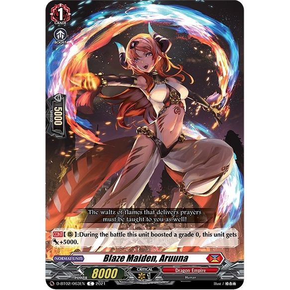 Image for Blaze Maiden, Aruuna (D-BT02/063EN) (D-BT02) - Cardfight Vanguard