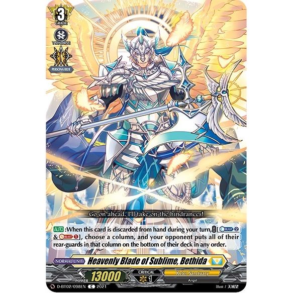 Image for Heavenly Blade of Sublime, Bethida (D-BT02/098EN) (D-BT02) - Cardfight Vanguard
