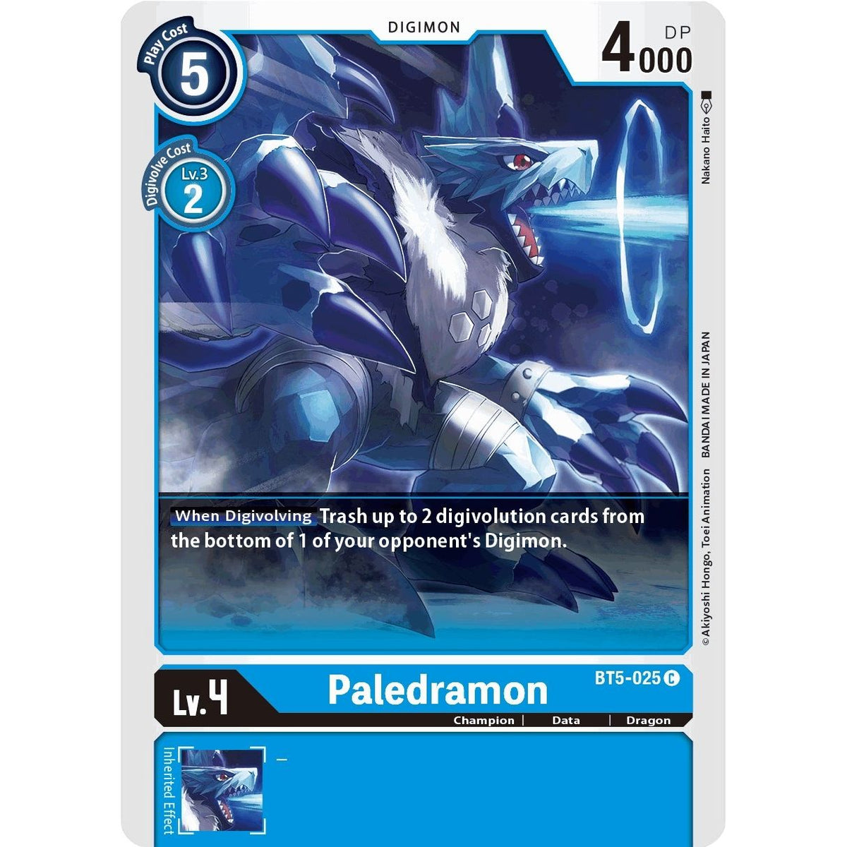 Image for Paledramon (BT5-025 C) (BT05) - Digimon Card Game