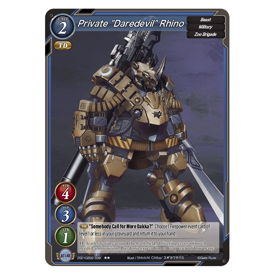 Image for Private "Daredevil" Rhino (2021GB02-039) (GB02) - Gate Ruler
