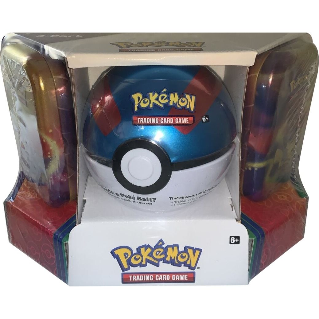 Image for Pokemon - Poke Ball Tin + 2 Kanto Power Mini Tins - Great Ball - Pokemon