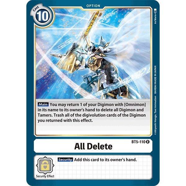 Image for All Delete (BT5-110 R) (BT05) - Digimon Card Game