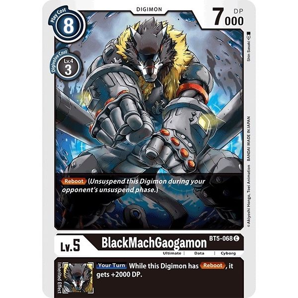 Image for BlackMachGaogamon (BT5-068 C) (BT05) - Digimon Card Game