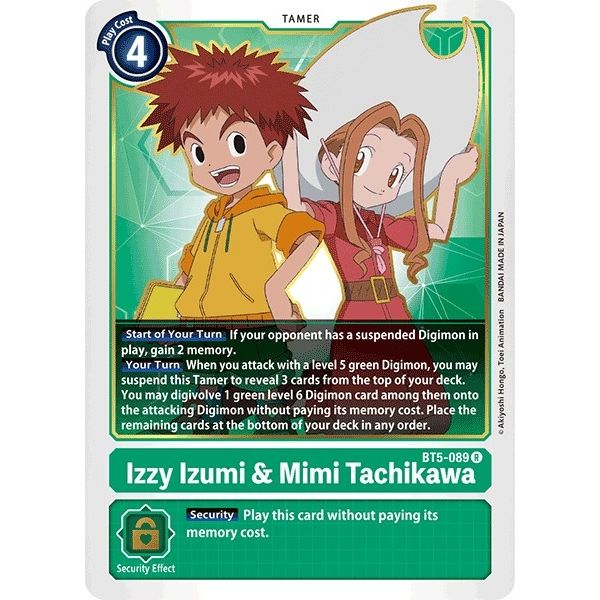Image for Izzy Izumi & Mimi Tachikawa (BT5-089 R) (BT05) - Digimon Card Game