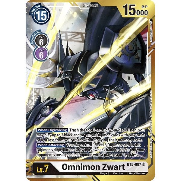 Image for Omnimon Zwart (Alternate Art - Kenji Watanabe) (BT5-087 SR) (BT05) - Digimon Card Game