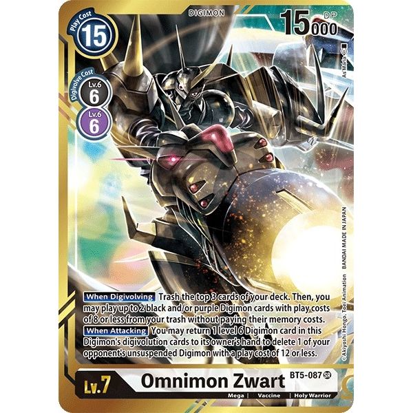 Image for Omnimon Zwart (Alternate Art - As'Maria) (BT5-087 SR) (BT05) - Digimon Card Game