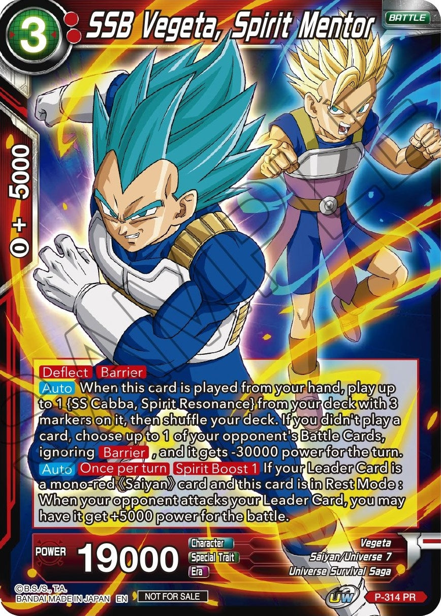 Image for SSB Vegeta, Spirit Mentor (P-314) (TPR) - Dragon Ball Super: Masters
