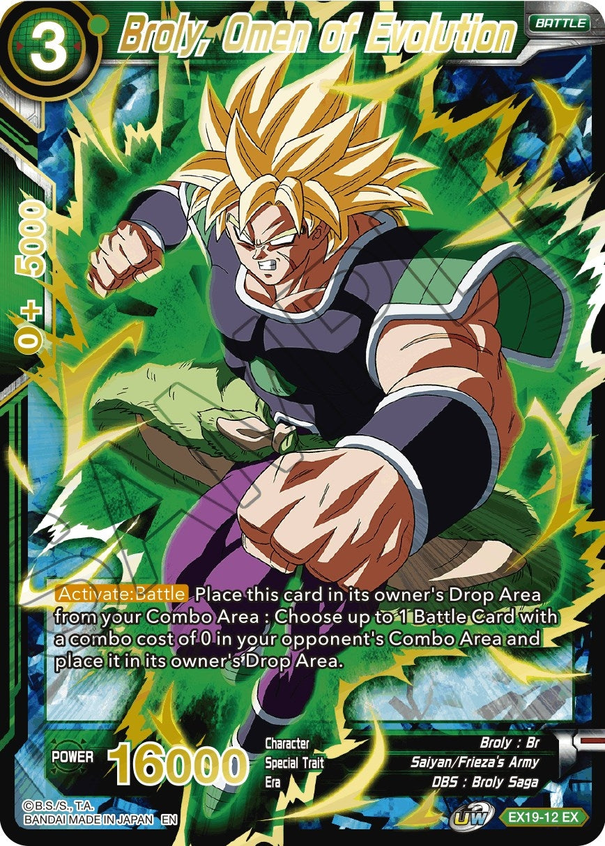 Image for Broly, Omen of Evolution (EX19-12) (DBS-BE19) - Dragon Ball Super: Masters