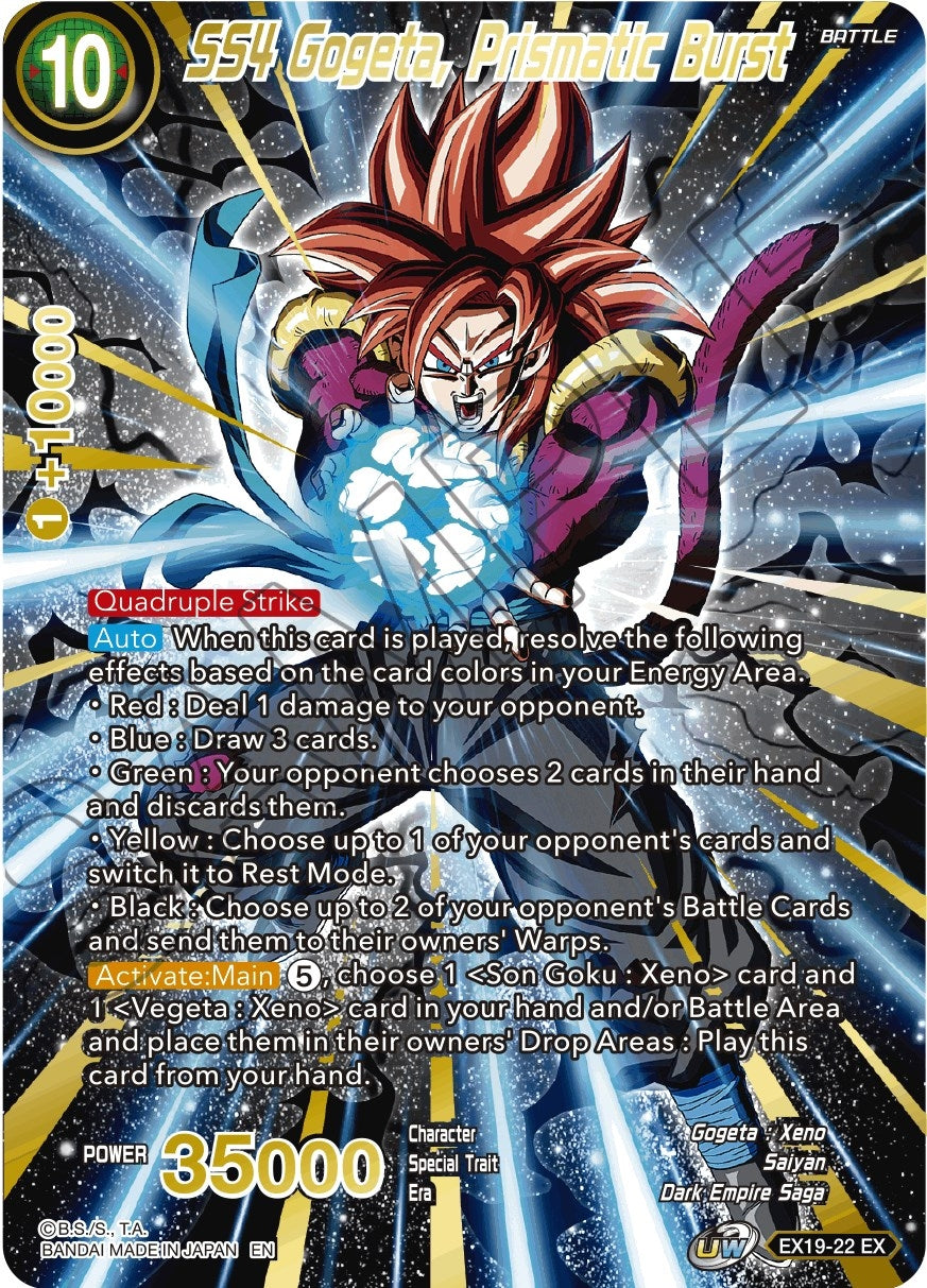 Image for SS4 Gogeta, Prismatic Burst (EX19-22) (DBS-BE19) - Dragon Ball Super: Masters