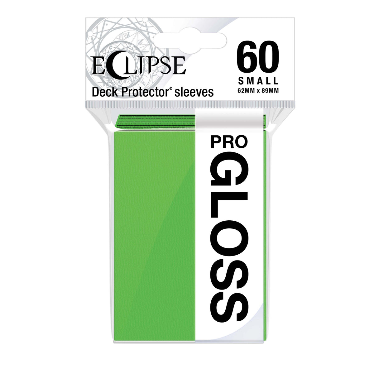 Image for PRO-Gloss Eclipse Small Deck Protector Sleeves - Lime Green (60-Pack) - Card Sleeves