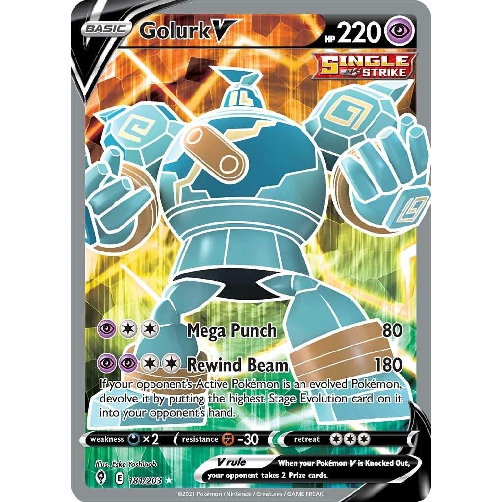 Image for Golurk V (Full Art) (181/203) (SWSH07) - Pokemon