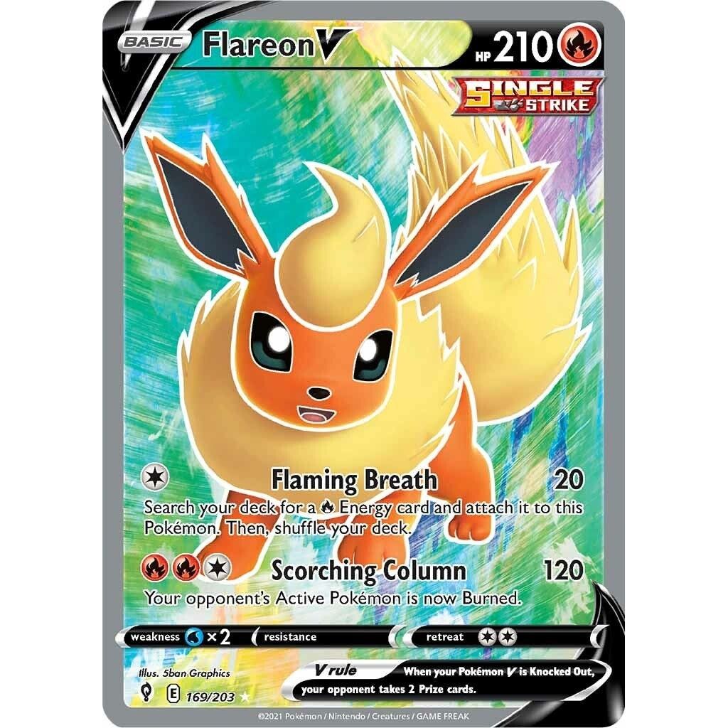 Image for Flareon V (Full Art) (169/203) (SWSH07) - Pokemon