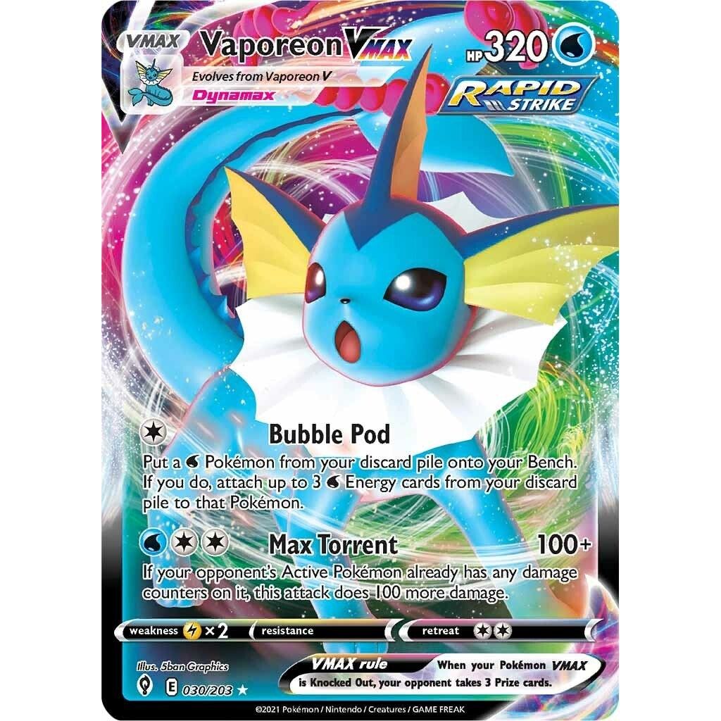 Image for Vaporeon VMAX (030/203) (SWSH07) - Pokemon