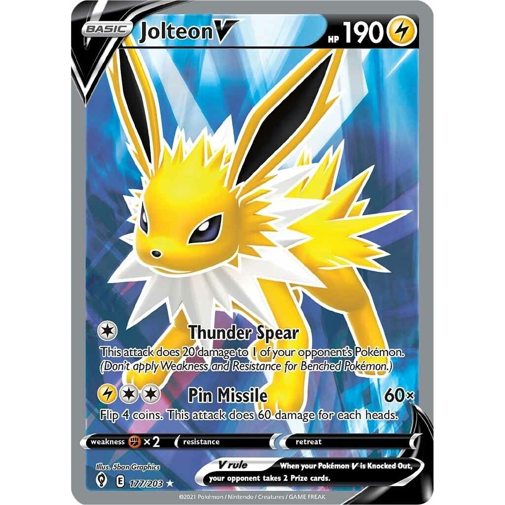Image for Jolteon V (Full Art) (177/203) (SWSH07) - Pokemon