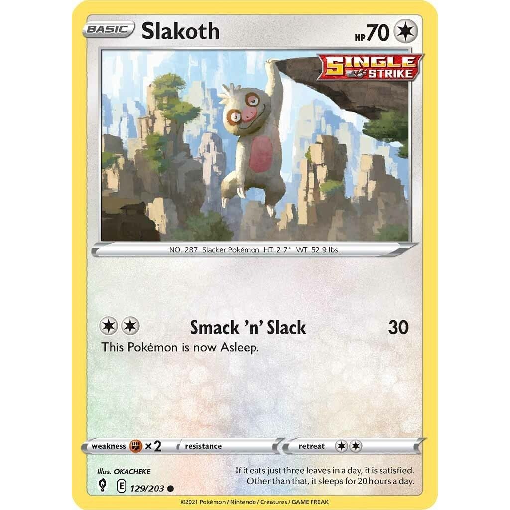 Image for Slakoth (129/203) (SWSH07) - Pokemon