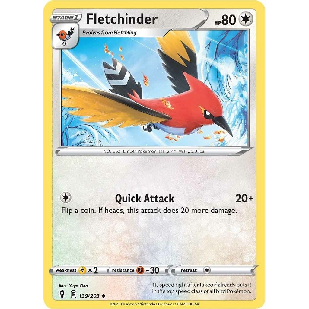 Image for Fletchinder (139/203) (SWSH07) - Pokemon