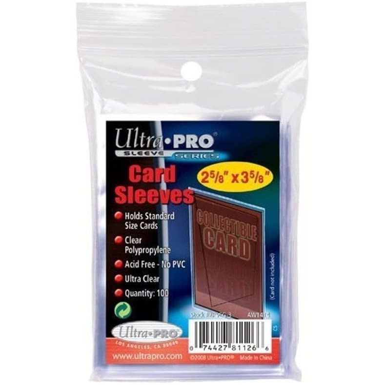 Image for Ultra Pro 2 5/8" x 3 5/8" Soft Card Sleeves (100-Pack) - Card Sleeves