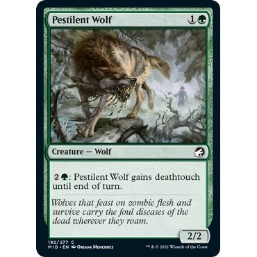 Image for Pestilent Wolf (192) (MID) - Magic: The Gathering