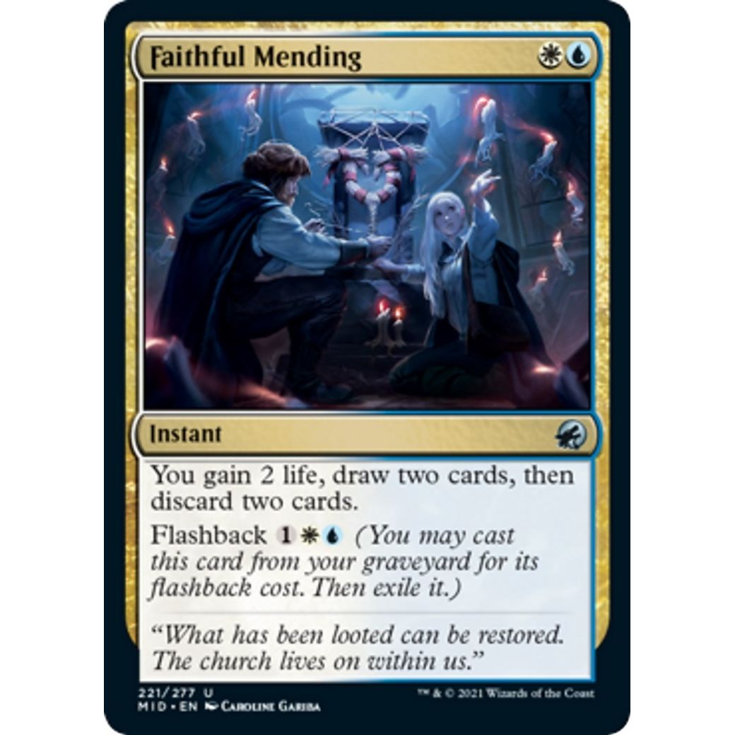 Image for Faithful Mending (221) (MID) - Magic: The Gathering