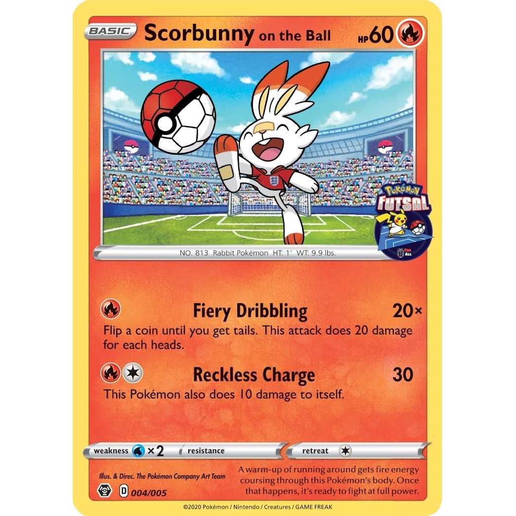 Image for Scorbunny on the Ball - 004/005 (Pokemon Futsal) (004/005) (MCAP) - Pokemon
