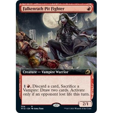 Image for Falkenrath Pit Fighter (Extended Art) (354) (MID) - Magic: The Gathering