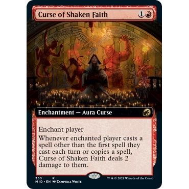 Image for Curse of Shaken Faith (Extended Art) (353) (MID) - Magic: The Gathering