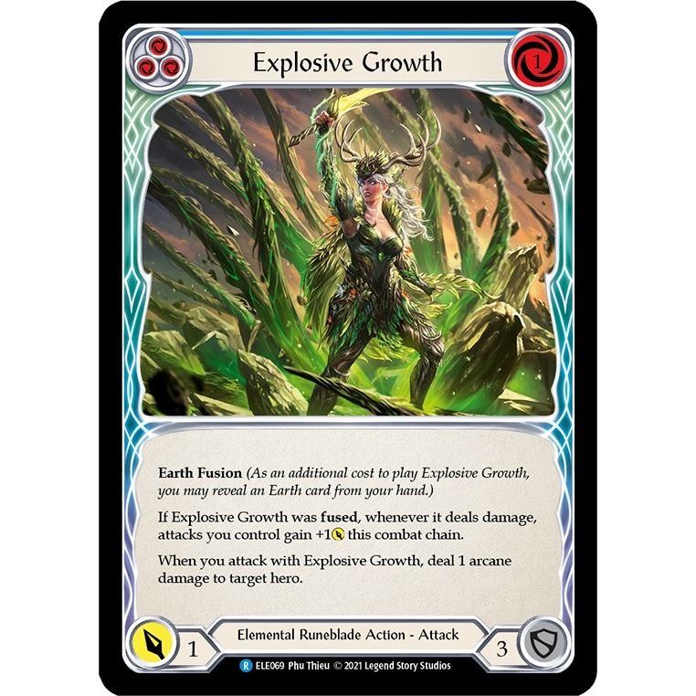 Image for Explosive Growth (Blue) (ELE069) (ELE) - Flesh and Blood TCG