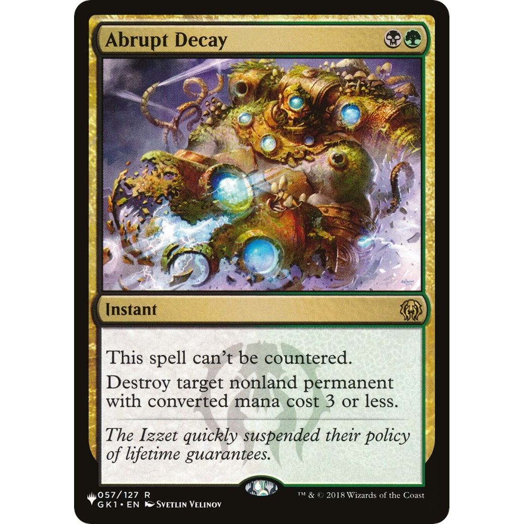 Image for Abrupt Decay (057/127) (LIST) - Magic: The Gathering