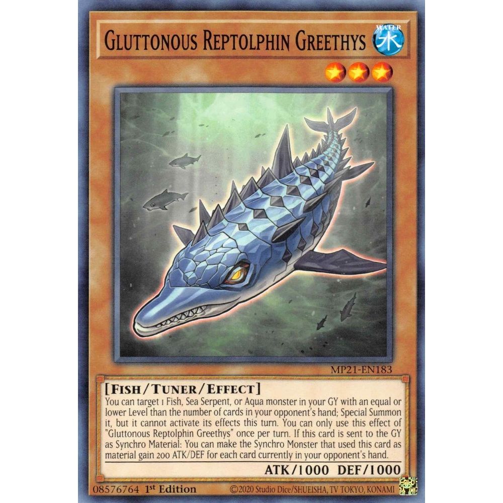 Image for Gluttonous Reptolphin Greethys (MP21-EN183) (MP21) - YuGiOh