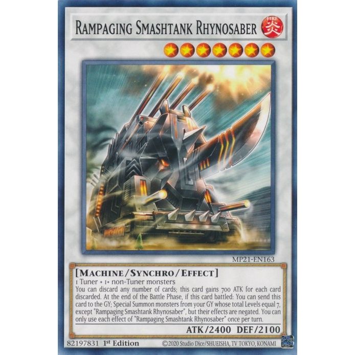 Image for Rampaging Smashtank Rhynosaber (MP21-EN163) (MP21) - YuGiOh