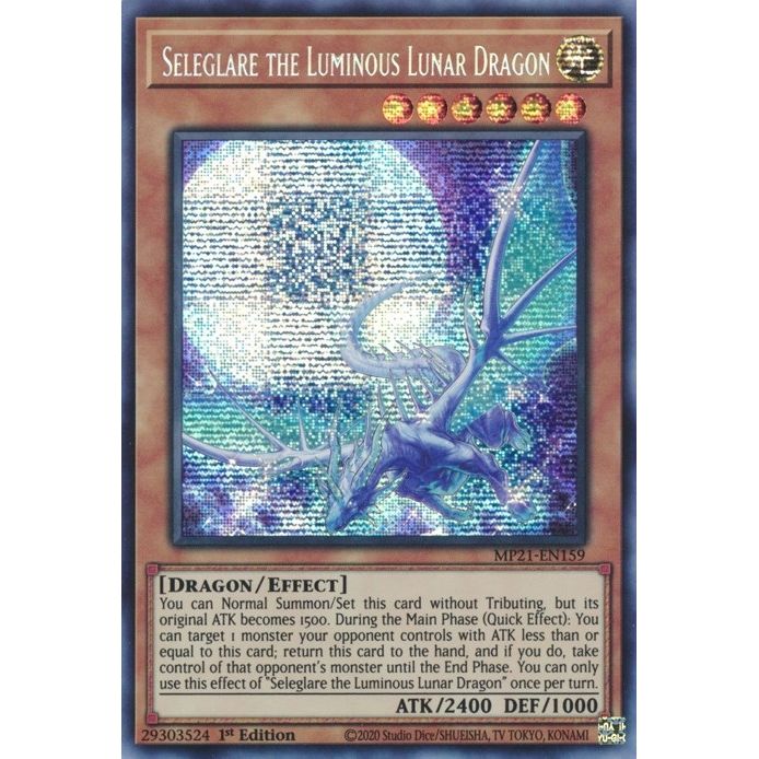Image for Seleglare the Luminous Lunar Dragon (MP21-EN159) (MP21) - YuGiOh
