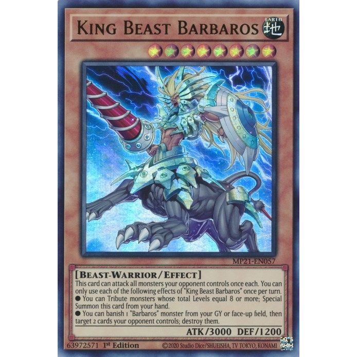 Image for King Beast Barbaros (MP21-EN057) (MP21) - YuGiOh