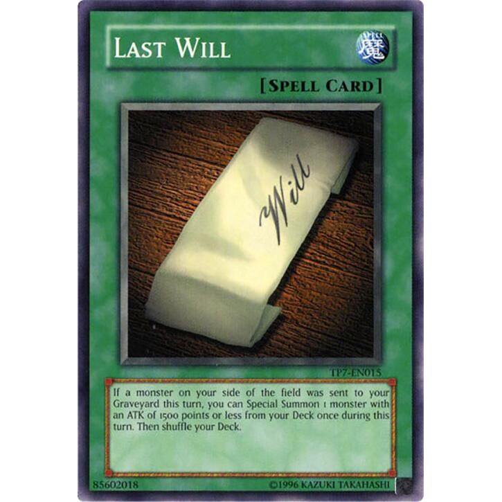 Image for Last Will (TP7-EN015) (TP7) - YuGiOh