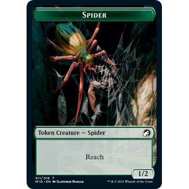 Image for Spider Token (11) (MID) - Magic: The Gathering