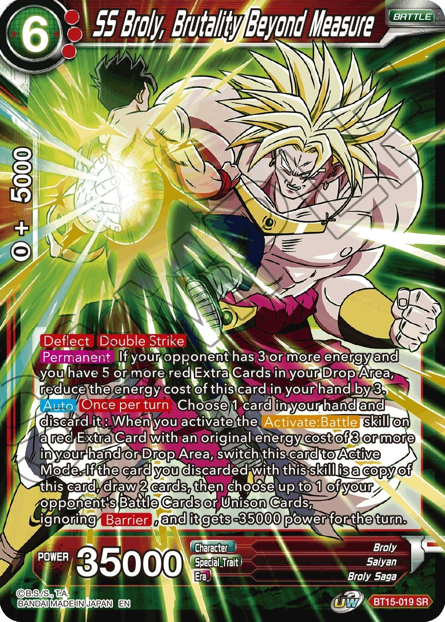 Image for SS Broly, Brutality Beyond Measure (BT15-019) (DBS-B15) - Dragon Ball Super: Masters