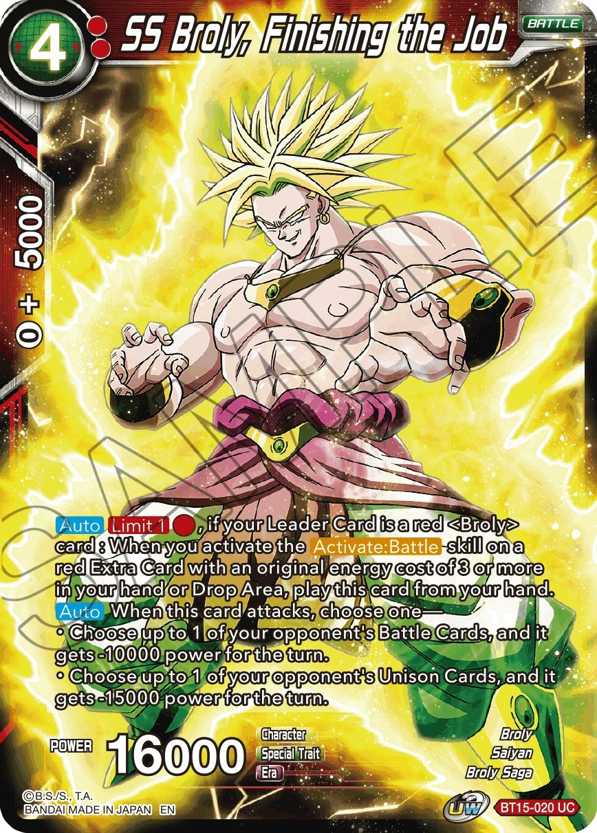Image for SS Broly, Finishing the Job (BT15-020) (DBS-B15) - Dragon Ball Super: Masters