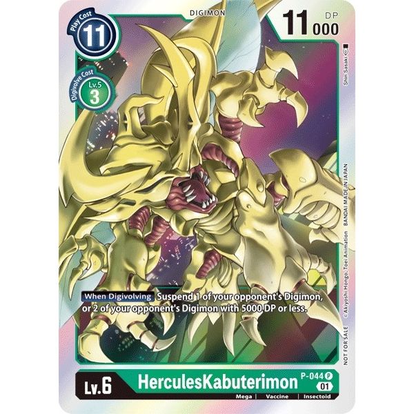 Image for HerculesKabuterimon (P-044 P) (D-PR) - Digimon Card Game