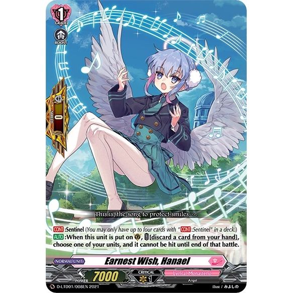 Image for Earnest Wish, Hanael (D-LTD01/008EN) (D-LTD01) - Cardfight Vanguard